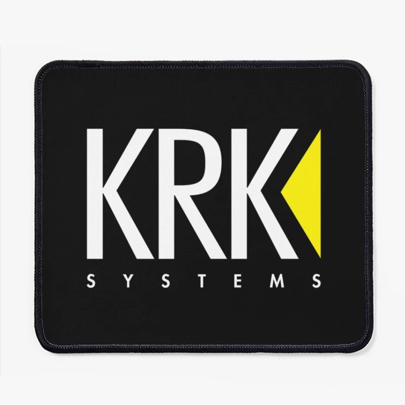 KRK Systems Minimalist Logo Design with Yellow Accent Mouse Pad