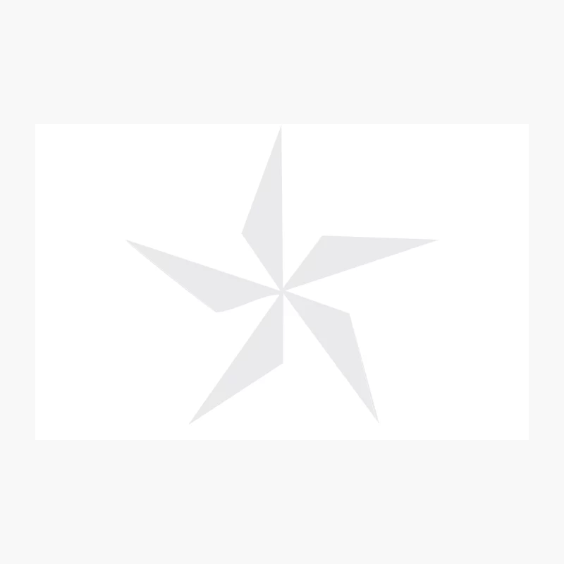 White Geometric Star Shape: Minimalist Simple Design Travel Mug