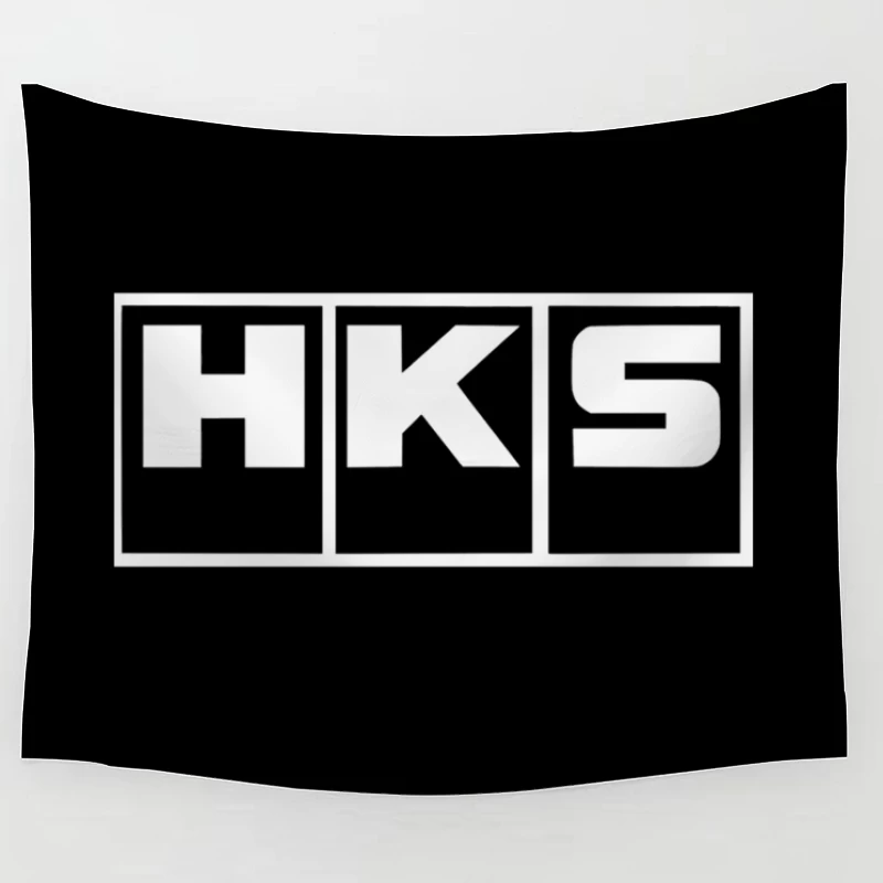 HKS Automotive Performance Brand Logo Tapestry