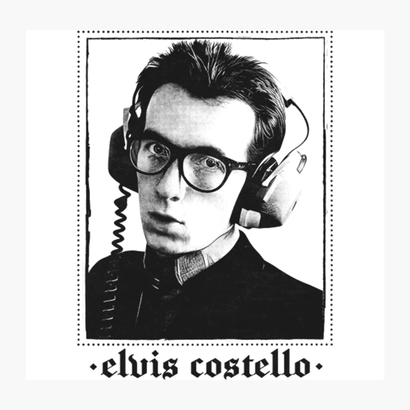 Elvis Costello Vintage Look Punksthetic Throw Pillow