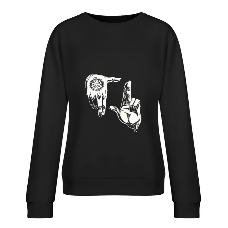 Gestes Mystiques avec Symboles Femme Sweat-shirt à enfiler