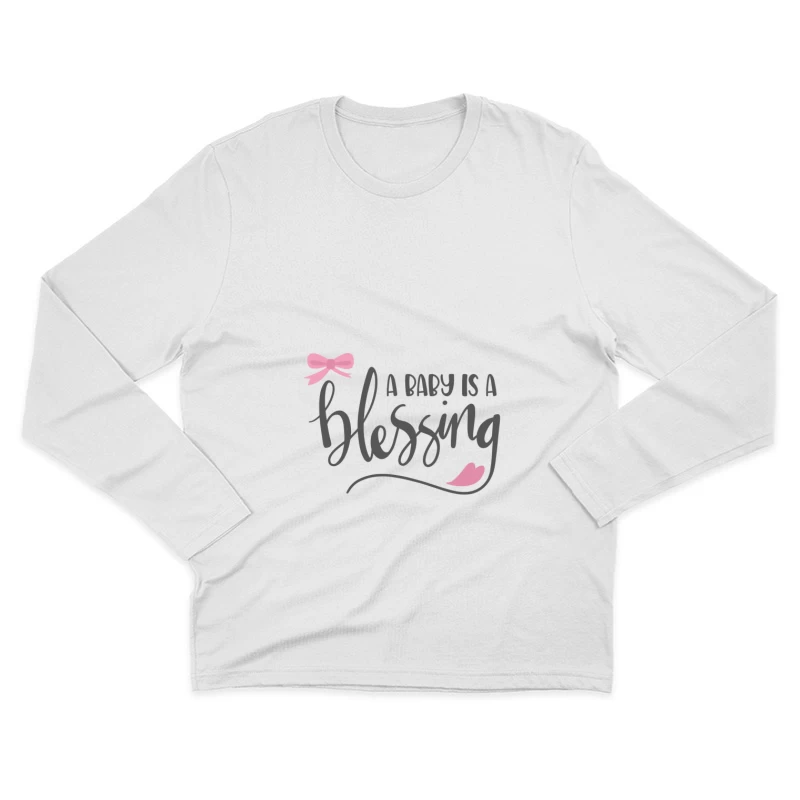 Annonce de bébé avec bénédiction Homme Manches Longues T-Shirt