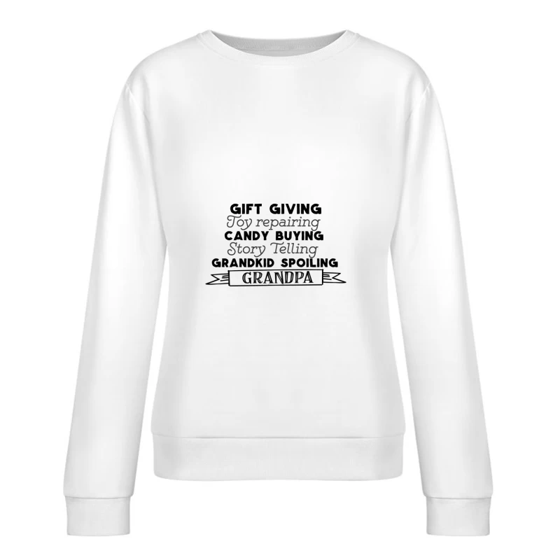 Motif Contemporain Grandpa Femme Sweat-shirt à enfiler