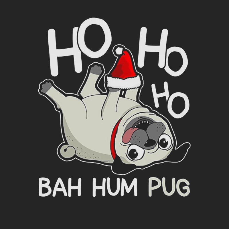 Chien de Noël drôle avec bonnet Homme Sweat-shirt à enfiler