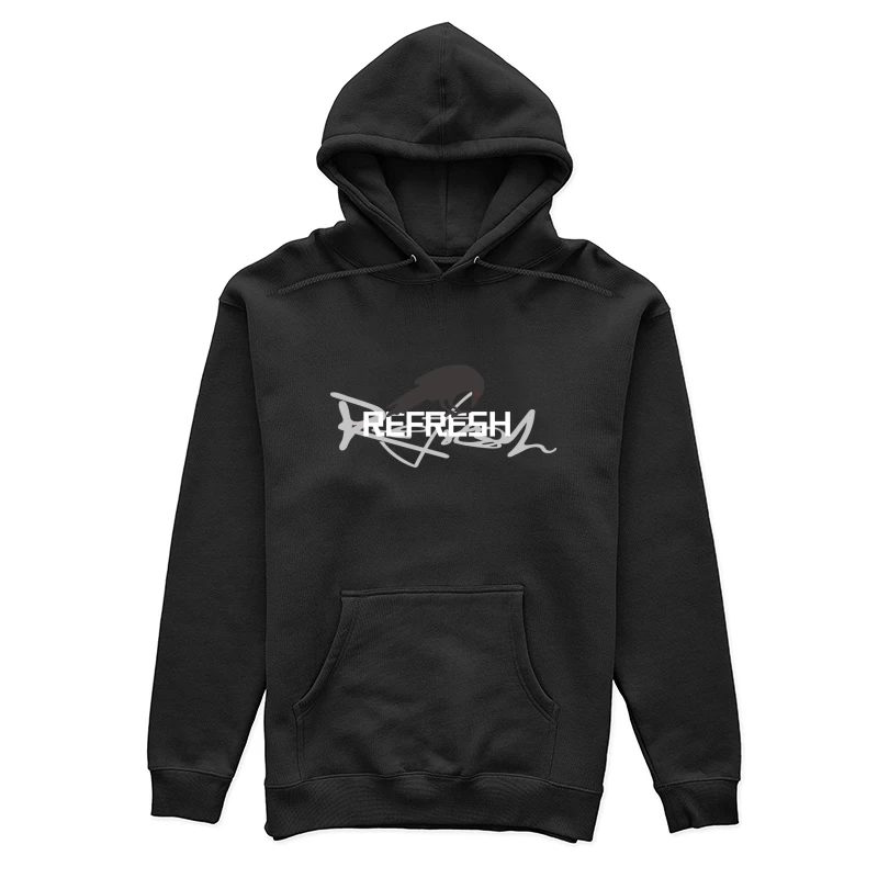 Rabe und Schriftkunst Damen Pullover Hoodie