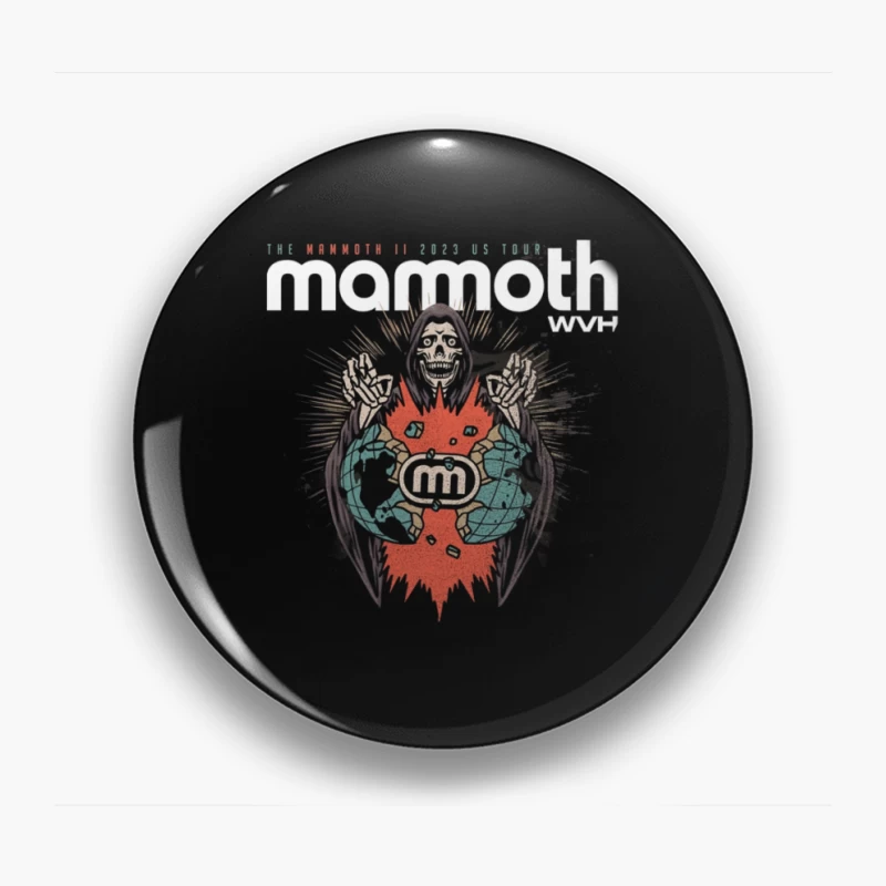 Mammoth Metal Festival 2023 Dark Gothic Poster Design Pin