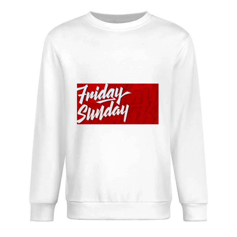 Design graphique de vendredi à dimanche Homme Sweat-shirt à enfiler