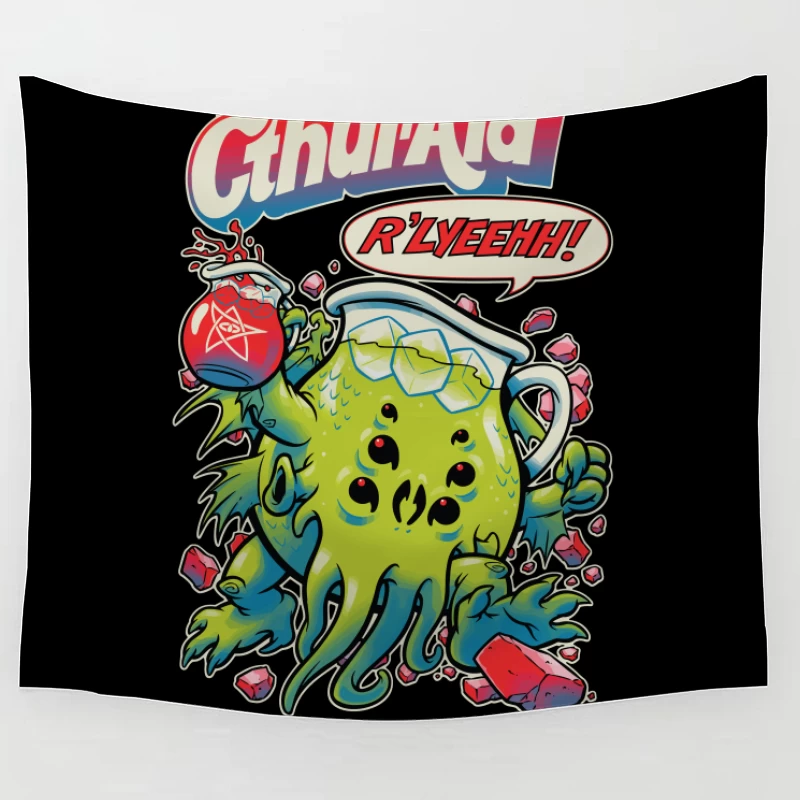 Hey Cthul-Aid: A Lovecraftian Drink Parody Tapestry