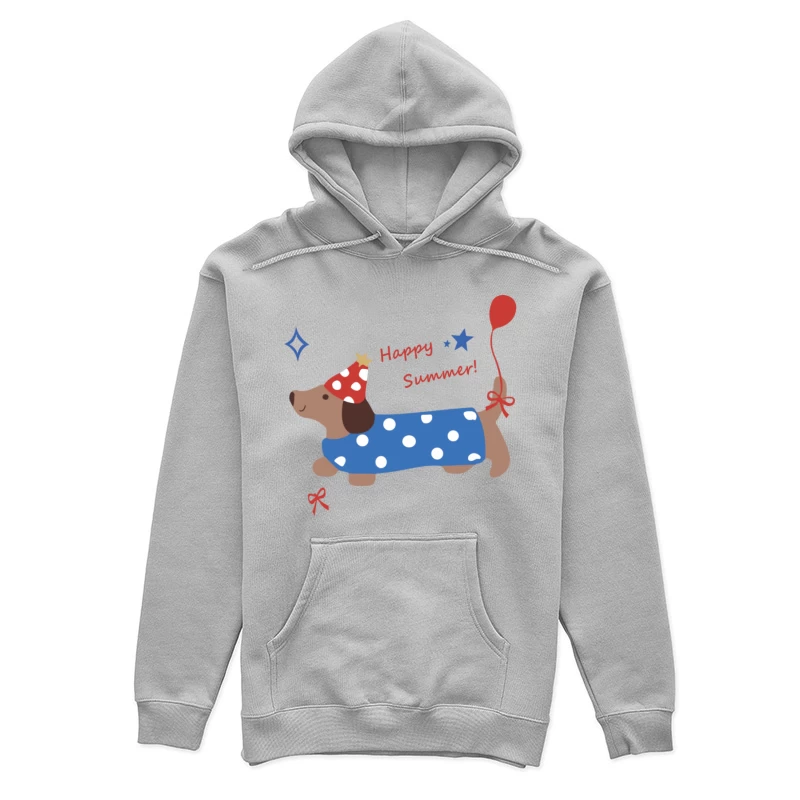 Fröhlicher Hund feiert Sommer Damen Pullover Hoodie