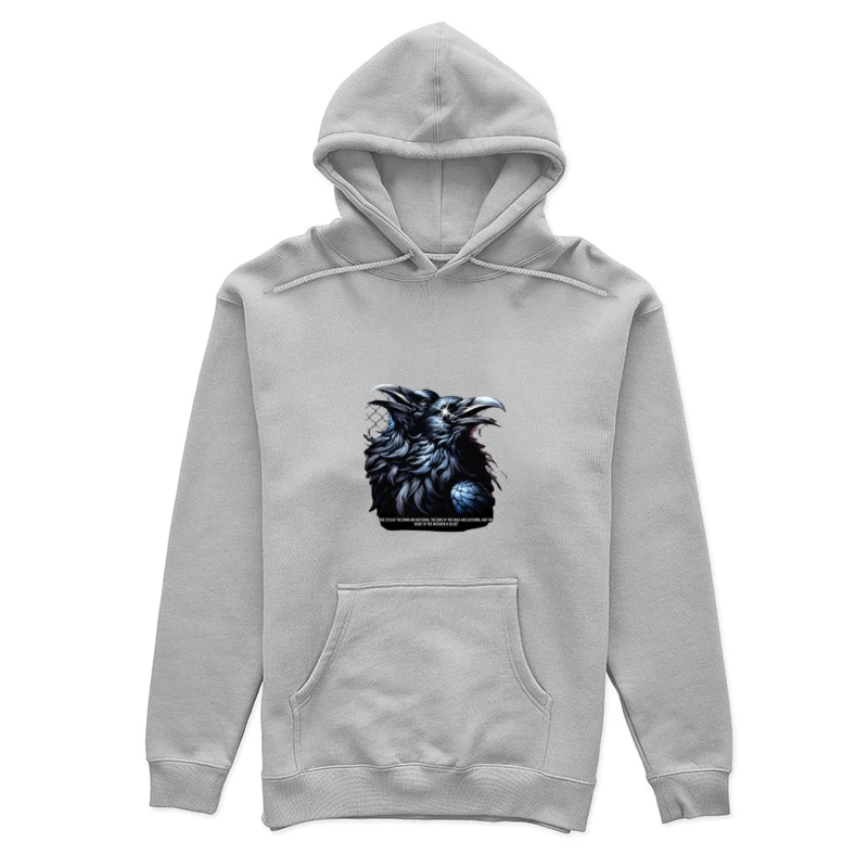 Gothic Raven Art with Game of Thrones Quote Female Pullover Hoodie