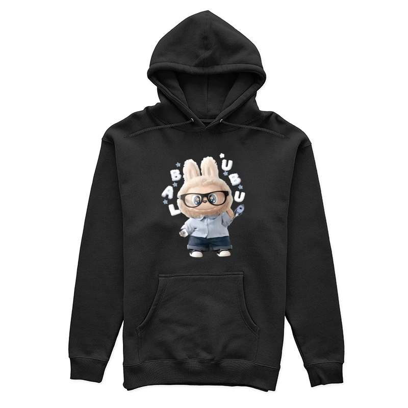 Kuscheliger Hase mit Brille und Mikrofon Damen Pullover Hoodie