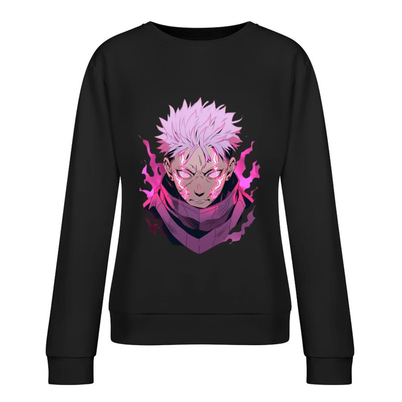 Manga-Krieger mit leuchtender Aura Damen Pullover Sweatshirt