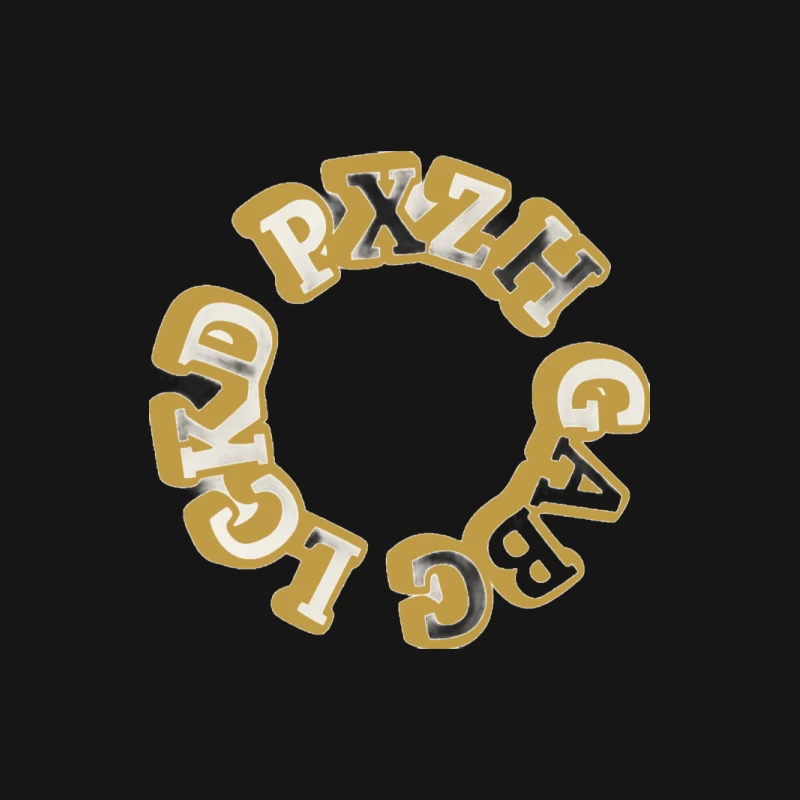 Buchstaben in einem Kreis Herren Langarm T-Shirt