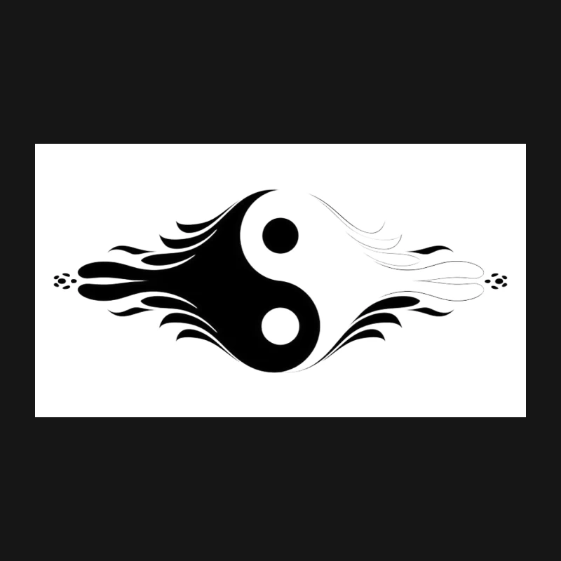 Flaming Yin Yang: Symbol of Balanced Harmony Desk Mat