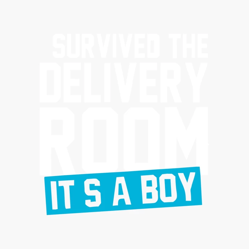 Blue Text Announcing "It's A Boy" for Baby Shower or Gender Reveal Cotton Tote Bag