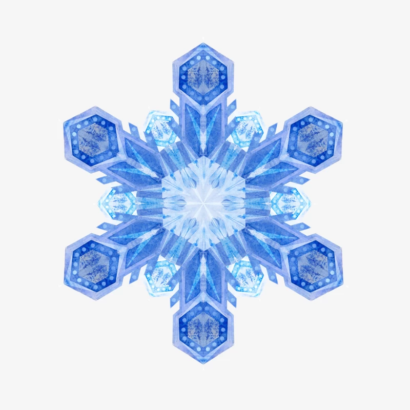 Flocon de neige géométrique bleu Homme Sweat-shirt à enfiler