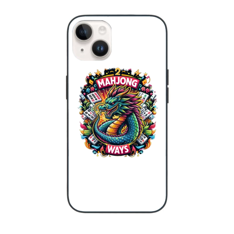 Majestic Dragon with Mahjong Tiles iPhone Case