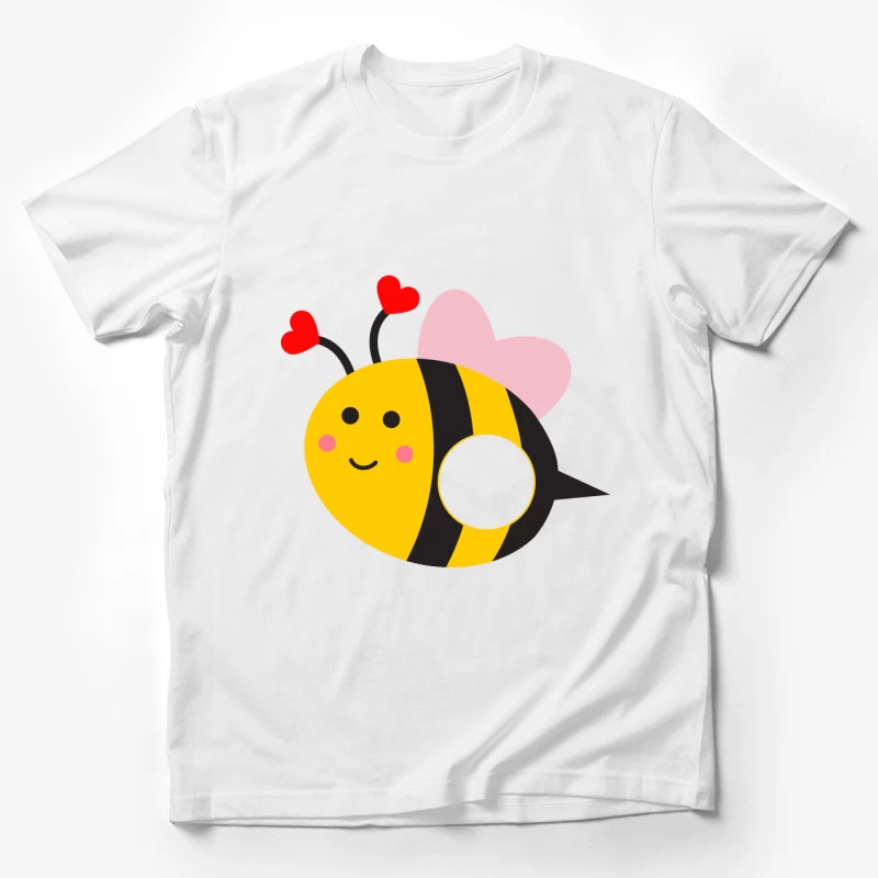 Abeille mignonne avec cœurs et ailes Homme T-Shirt