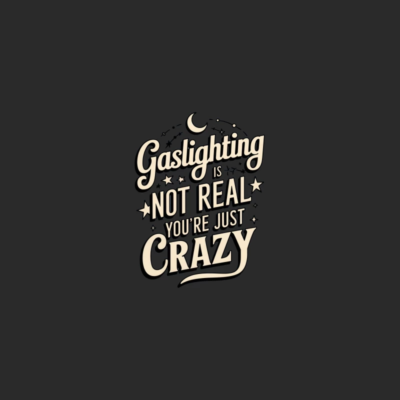 Sarcastic Typography Addressing Gaslighting and Mental Health Baseball Cap
