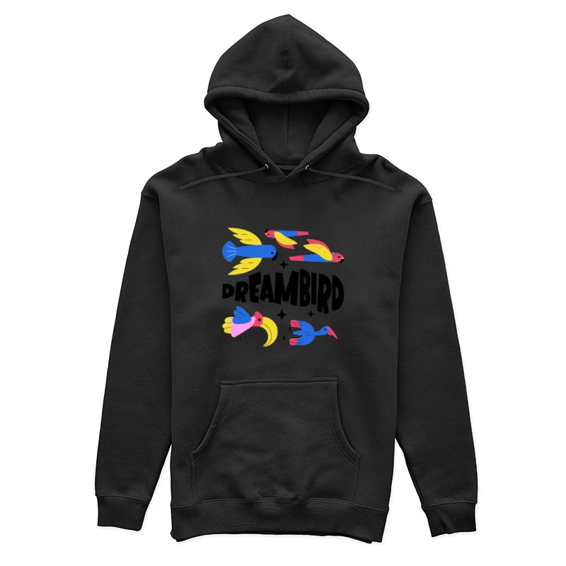 Farbenfrohe Traumvögel Illustration Damen Pullover Hoodie