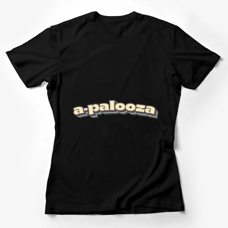 Retro-Stil Schriftzug Damen T-Shirt