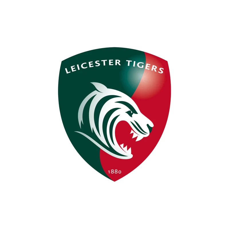 Leicester Tigers Rugby Club Official Logo Shield with Tiger Emblem Throw Pillow