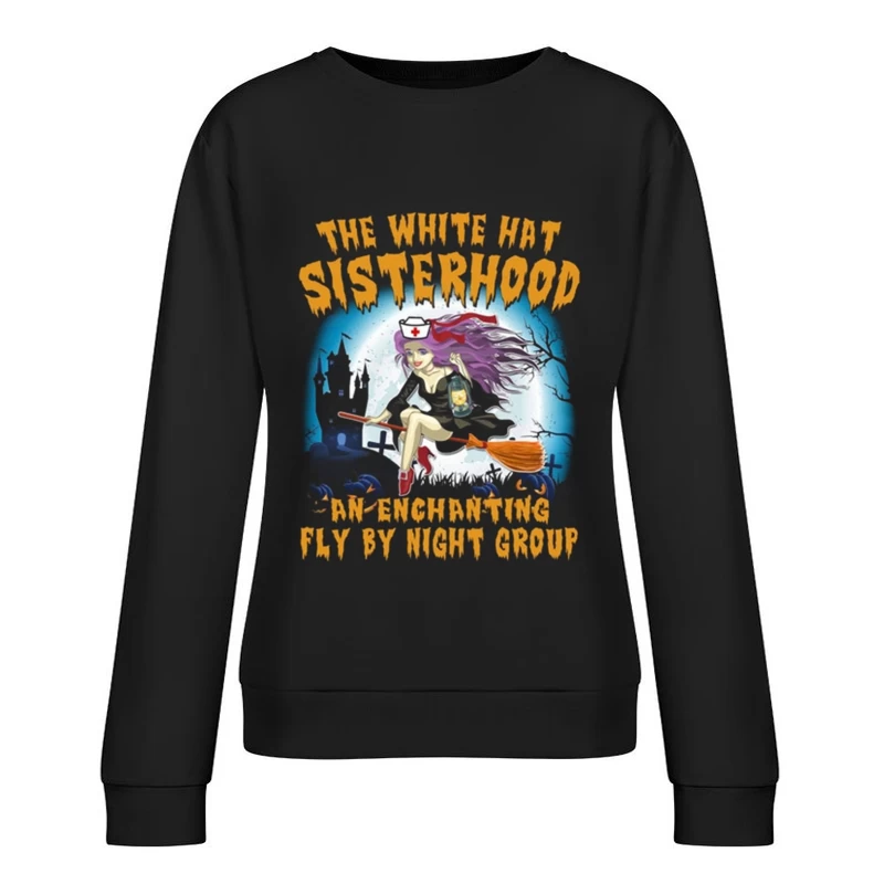 Sœur sorcière sur balai Femme Sweat-shirt à enfiler