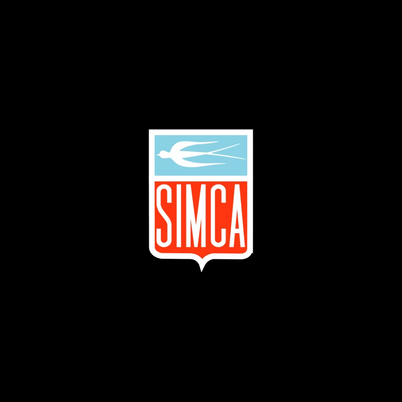 Vintage Simca old bird emblem 2 Desk Mat