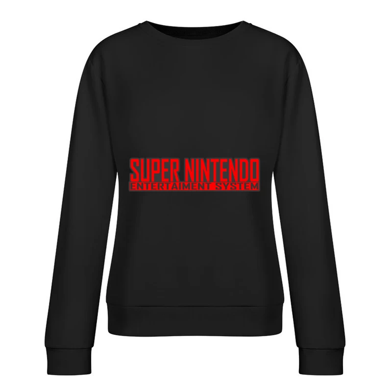 Super Nintendo Entertainment System Logo Female Pullover Sweatshirt