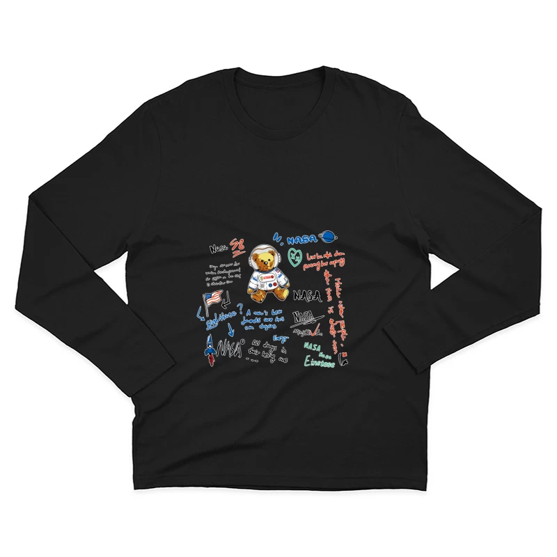 NASA-Teddy in Raumanzug Herren Langarm T-Shirt