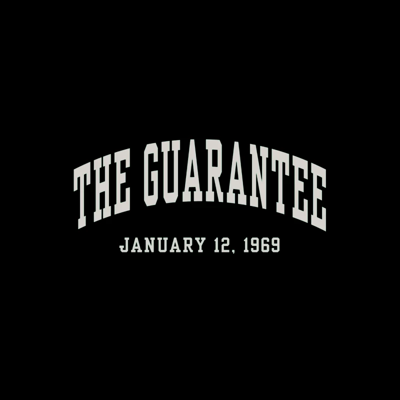 The Guarantee - Vintage Typography from January 12, 1969 Throw Pillow