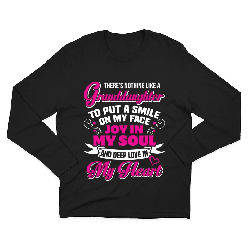 Amour et Joie d'une Petite-Fille Homme Manches Longues T-Shirt