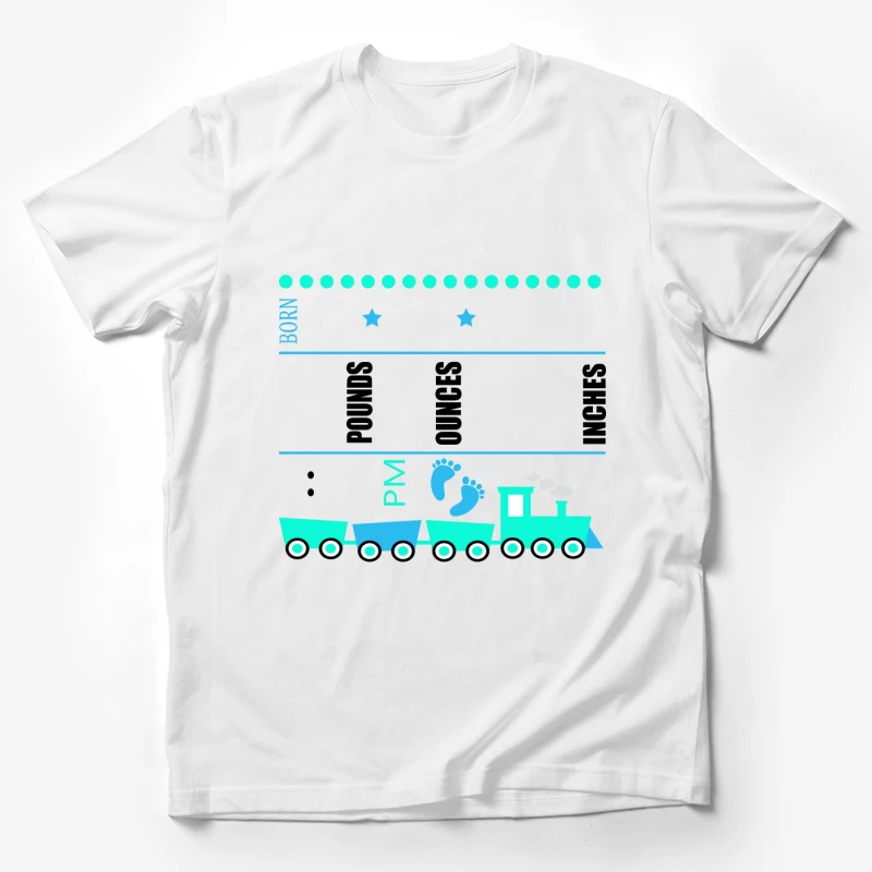 Motif de train et empreintes de pieds Homme T-Shirt