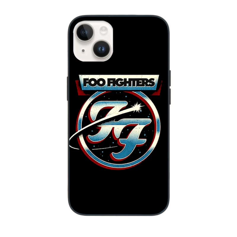 Foo Fighters Classic Circular Band Logo in Red and Blue iPhone Case