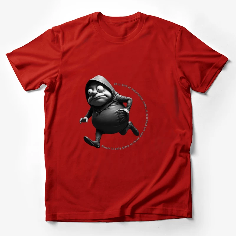 Humorous Character in Motion Male T-Shirt