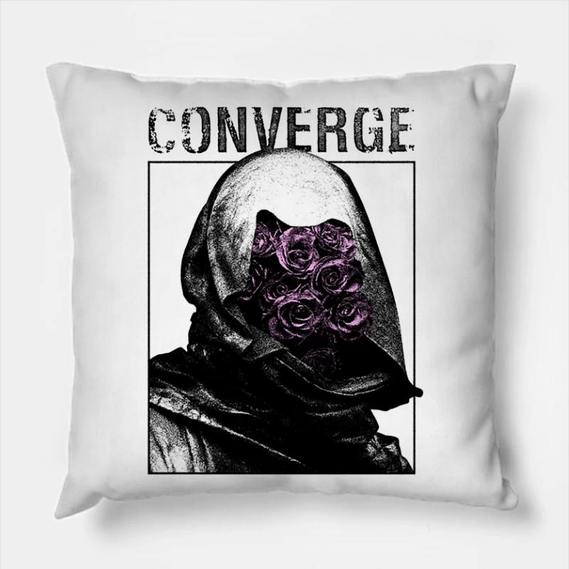 Converge Rose Killer III Purple Throw Pillow