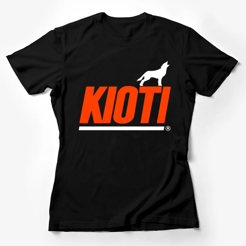 Kioti Farm Equipment Brand Logo with Wolf Silhouette Female T-Shirt