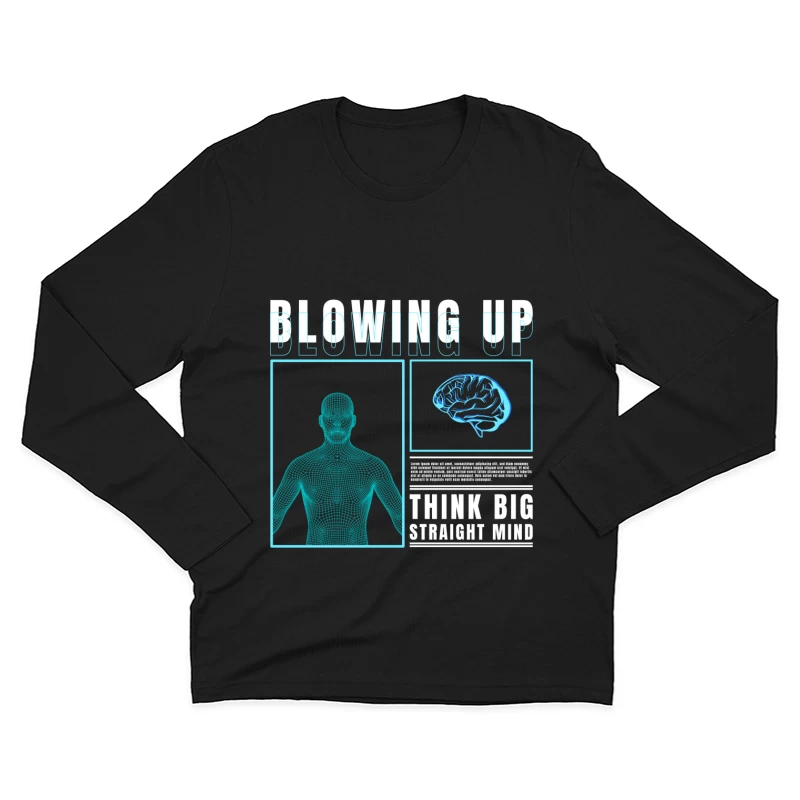 Denken groß und gerade Herren Langarm T-Shirt
