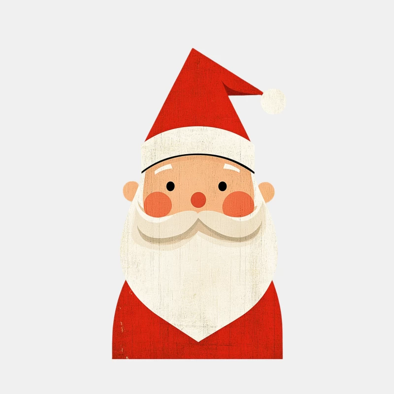 Minimalist Christmas Santa Claus Illustration Male Tank Top
