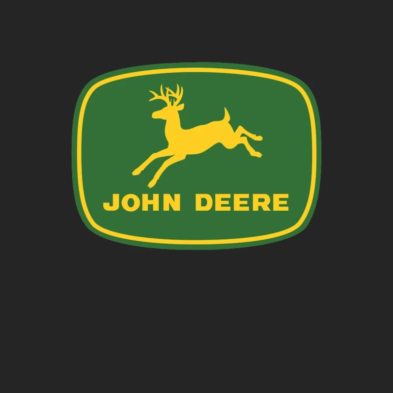 John Deere Classic Green and Yellow Logo with Leaping Deer Female Pullover Sweatshirt