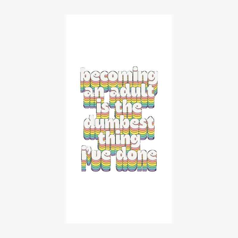 Retro Rainbow Motivational Typography iPhone Case