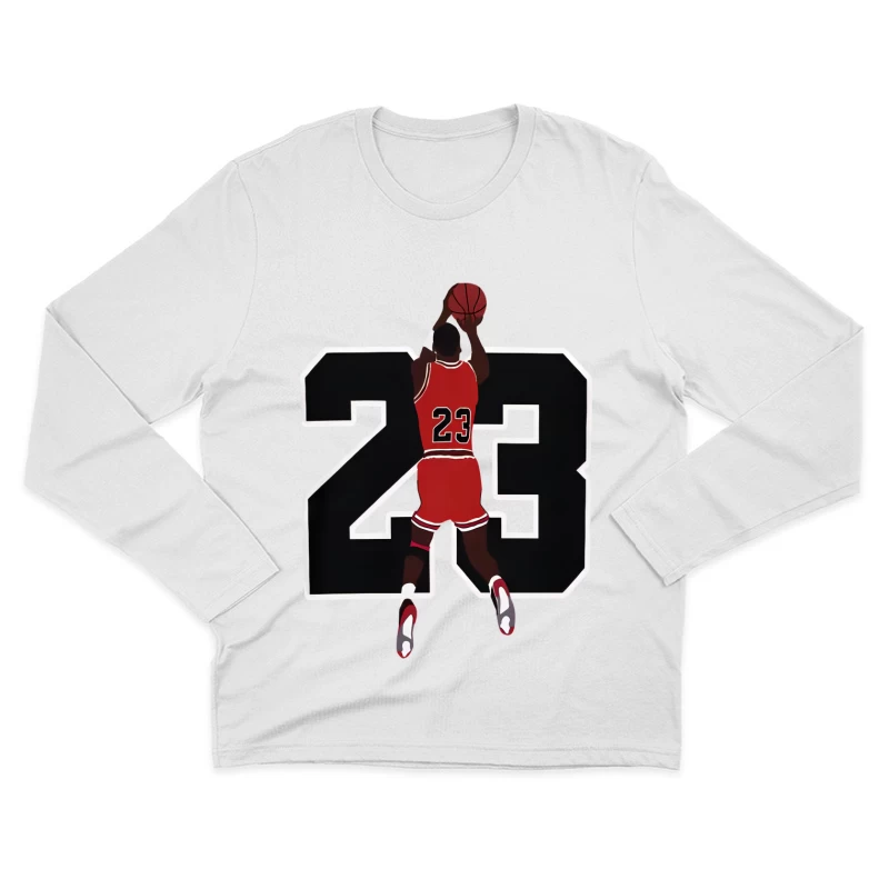 Basketballspieler mit Nummer 23 Herren Langarm T-Shirt