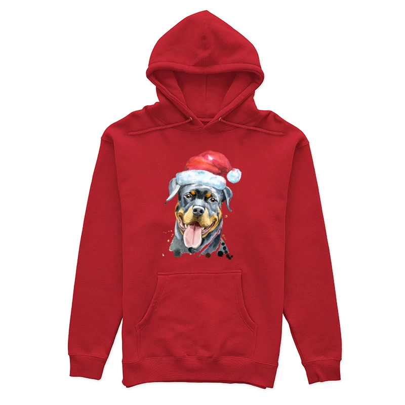 Chien avec bonnet de Noël Femme Sweat à capuche