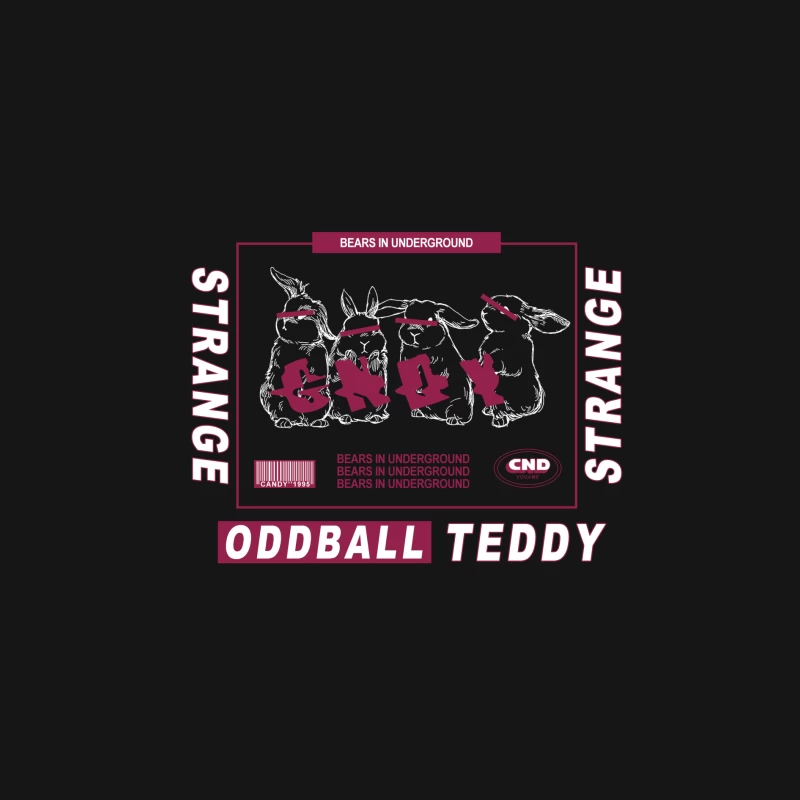 Seltsame Teddybären im Untergrund Herren Langarm T-Shirt