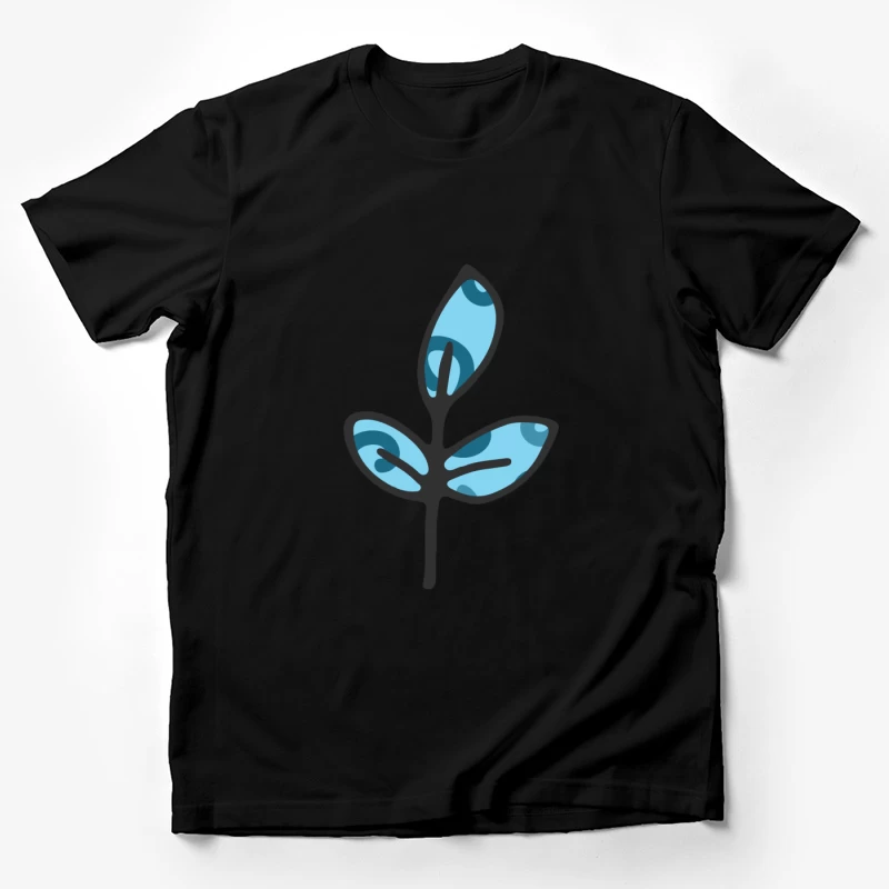 Feuille stylisée bleue Homme T-Shirt