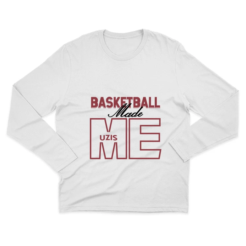 Basketball Me Uzis Design Herren Langarm T-Shirt