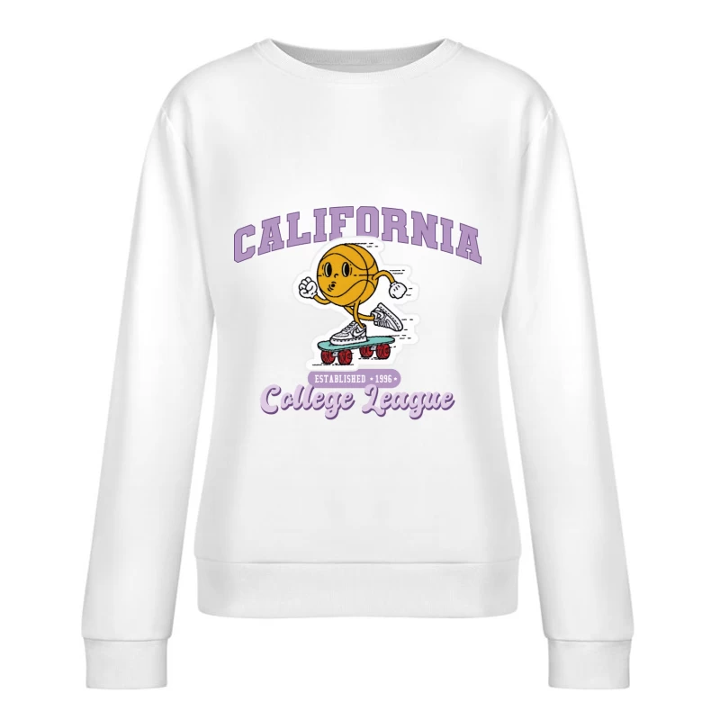 Kalifornische College-Liga Skater Basketballstil Damen Pullover Sweatshirt