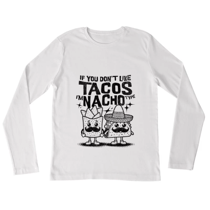 Design Amusant de Taco et Nacho Femme Manches Longues T-Shirt