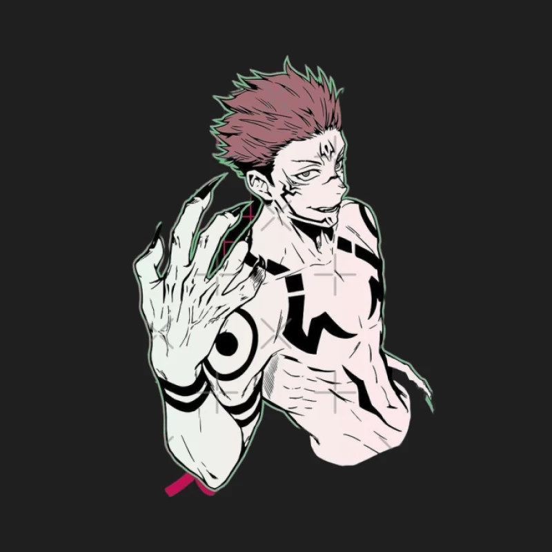 Manga Charakter mit Tattoos Herren Tanktops
