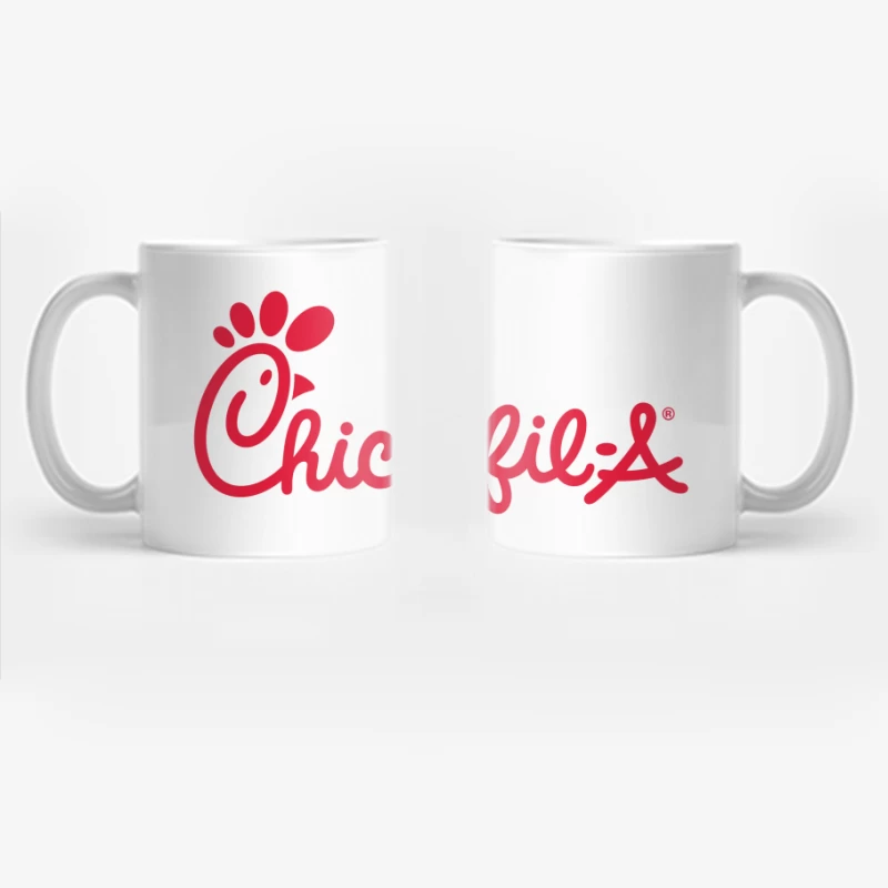 Chick-fil-A Restaurant Chain Logo in Red Coffee Mug